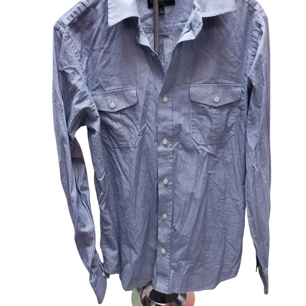 Banana Republic Blue Casual Button Down Shirt with Classic Design